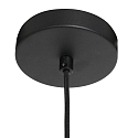 anne light & home Luci a sospesione FLINTER 1-Lampadina, diretto / indiretto, conico E27 IP20, Nero opaco dimmerabile