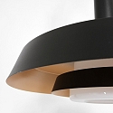 anne light & home Luci a sospesione FLINTER 1-Lampadina, diretto / indiretto, conico E27 IP20, Nero opaco dimmerabile