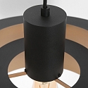 anne light & home Luminaire  suspension FLINTER  1 flamme, cylindrique, direct / indirect E27 IP20, noir mat gradable