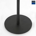 Steinhauer Lampe de table ANCILLA haut bas, avec connexion USB, avec batterie, avec variateur tactile IP54, noir mat gradable