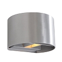 Luminaire mural MURO haut bas, rond, réglable G9 IP20, acier brossé gradable