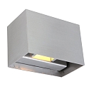 Steinhauer wall luminaire MURO up / down, square, flat, adjustable G9 IP20, steel brushed dimmable