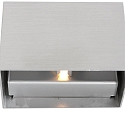 Steinhauer wall luminaire MURO up / down, square, flat, adjustable G9 IP20, steel brushed dimmable