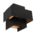 Steinhauer wall luminaire MURO 1-fold, square, direct / indirect G9 IP20, black matt dimmable