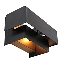 wall luminaire MURO 2-fold, square, direct / indirect G9 IP20, black matt dimmable
