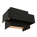 Steinhauer wall luminaire MURO 2-fold, square, direct / indirect G9 IP20, black matt dimmable