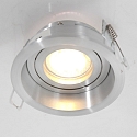 Luce da incasso PLITE SPOT rotondo, rigido, indietro GU10 IP20, Acciaio spazzolato dimmerabile