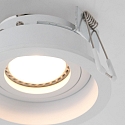 Steinhauer recessed luminaire P�LITE SPOT round, rigid, set back GU10 IP20, white matt dimmable