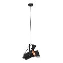 Mexlite Luci a sospesione CARR 1-Lampadina, regolabile E27 IP20, Nero opaco dimmerabile