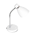 Steinhauer Lampe de table SPRING inclinable E27 IP20, blanche 