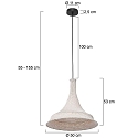 anne light & home pendant luminaire MARRAKESCH E27 IP20, black, white