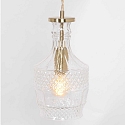 Mexlite pendant luminaire GRAZIOGLASS ?12,5cm E27 IP20, brass