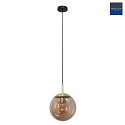 Steinhauer Pendelleuchte BOLLIQUE, E27, Ø 30 cm, messing