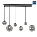 Steinhauer pendant luminaire BOLLIQUE 6 flames E27 IP20, black dimmable