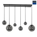 Steinhauer pendant luminaire BOLLIQUE 6 flames E27 IP20, black dimmable