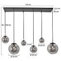 Steinhauer Luminaire à suspension BOLLIQUE 6 flammes E27 IP20, noir  gradable Steinhauer Luminaire à suspension BOLLIQUE 6 flammes E27 IP20, noir  gradable
