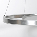Steinhauer pendant luminaire RINGLUX IP20, silver dimmable
