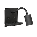 Mexlite Lampada da parete UPROUND 1-Lampadina GU10 IP20, nero  Mexlite Lampada da parete UPROUND 1-Lampadina GU10 IP20, nero