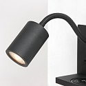 Mexlite Lampada da parete UPROUND 1-Lampadina GU10 IP20, nero  Mexlite Lampada da parete UPROUND 1-Lampadina GU10 IP20, nero