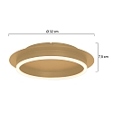 LED Deckenleuchte RINGLUX, 1-flammig, 20W, 2700K, 2000lm, IP20, dimmbar, gold