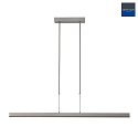 Steinhauer Luci a sospesione ZELENA LED 3-Lampadine IP20, acciaio dimmerabile
