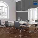 Steinhauer Luci a sospesione ZELENA LED 3-Lampadine IP20, acciaio dimmerabile