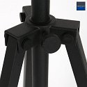 Steinhauer Lampada da terra SUNFLOWER 1-Lampadina E27 IP20, nero dimmerabile
