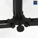 Steinhauer Lampada da terra SUNFLOWER 1-Lampadina E27 IP20, nero dimmerabile