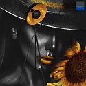 Steinhauer Lampada da terra SUNFLOWER 1-Lampadina E27 IP20, nero dimmerabile