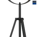 Steinhauer Lampada da terra SUNFLOWER 1-Lampadina E27 IP20, nero dimmerabile