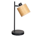 Lampe de table BAMBUS E14 IP20, bois, noir gradable