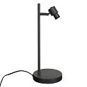 Steinhauer Lampe de table BAMBUS E14 IP20, bois, noir gradable