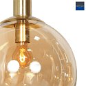 Steinhauer Luci a sospesione BOLLIQUE 9-Lampadine GU10 + E27 IP20, ottone dimmerabile