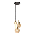 Steinhauer Luci a sospesione BOLLIQUE 5-Lampadine GU10 + E27 IP20, ottone dimmerabile