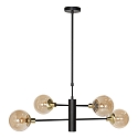 Steinhauer Luci a sospesione CONSTELLATION 4-Lampadine, regolabile E14,GU10 IP20, ambra, nero dimmerabile