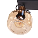 Steinhauer wall luminaire GLASLIC 2 flames, swivelling, rotatable E27 IP20, bronze, black dimmable