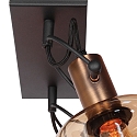 Steinhauer wall luminaire GLASLIC 2 flames, swivelling, rotatable E27 IP20, bronze, black dimmable