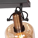 Steinhauer wall luminaire GLASLIC 2 flames, swivelling, rotatable E27 IP20, bronze, black dimmable