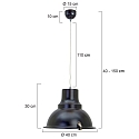 Steinhauer Luci a sospesione PARADE Giù, 1-Lampadina, con diffusore E27 IP20, Nero opaco dimmerabile Steinhauer Luci a sospesione PARADE Giù, 1-Lampadina, con diffusore E27 IP20, Nero opaco dimmerabile