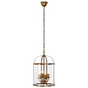 Luminaire à suspension PIMPERNEL 4 flammes E14 IP20, bronze, transparent gradable