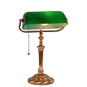 Lampe de table ANCILLA à 1 flamme E27 IP20, vert, bronze gradable