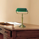 Lampe de table ANCILLA à 1 flamme E27 IP20, vert, bronze gradable