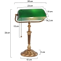 Lampe de table ANCILLA à 1 flamme E27 IP20, vert, bronze gradable