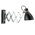 Luminaire mural SPRING langue, avec interrupteur, avec prise de courant, rglable E27 IP20, noir mat gradable