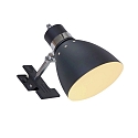 Lampe  pince SPRING avec interrupteur, avec prise de courant, rglable E27 IP20, noir mat 