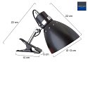 Steinhauer Spot SPRING zum Klemmen, 1 flame, metal, black