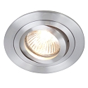 recessed luminaire PLITE SPOT round, swivelling GU10 IP20, steel brushed dimmable