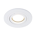 Lumire encastre PLITE SPOT rond, pivotant GU10 IP20, blanc mat gradable