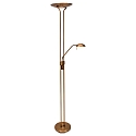 Lampadaire BIRON à 2 flammes IP20, bronze, blanche gradable