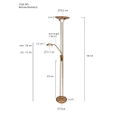Mexlite Mexlite Floor lamp BIRON, 2 flames, bronze Mexlite Mexlite Floor lamp BIRON, 2 flames, bronze